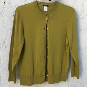 Classic J. Crew cardigan with pearlized buttons